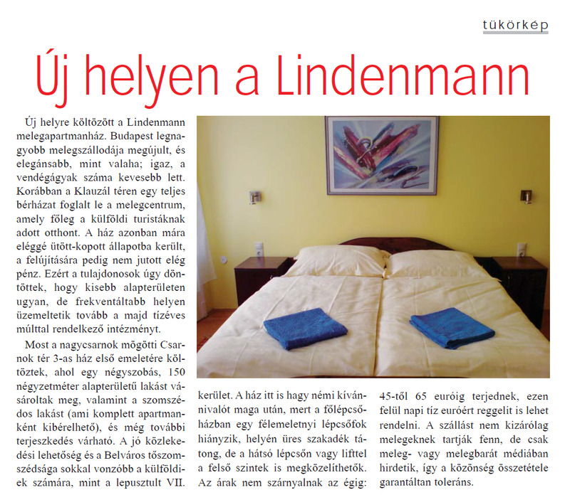 Új helyen a Lindenmann